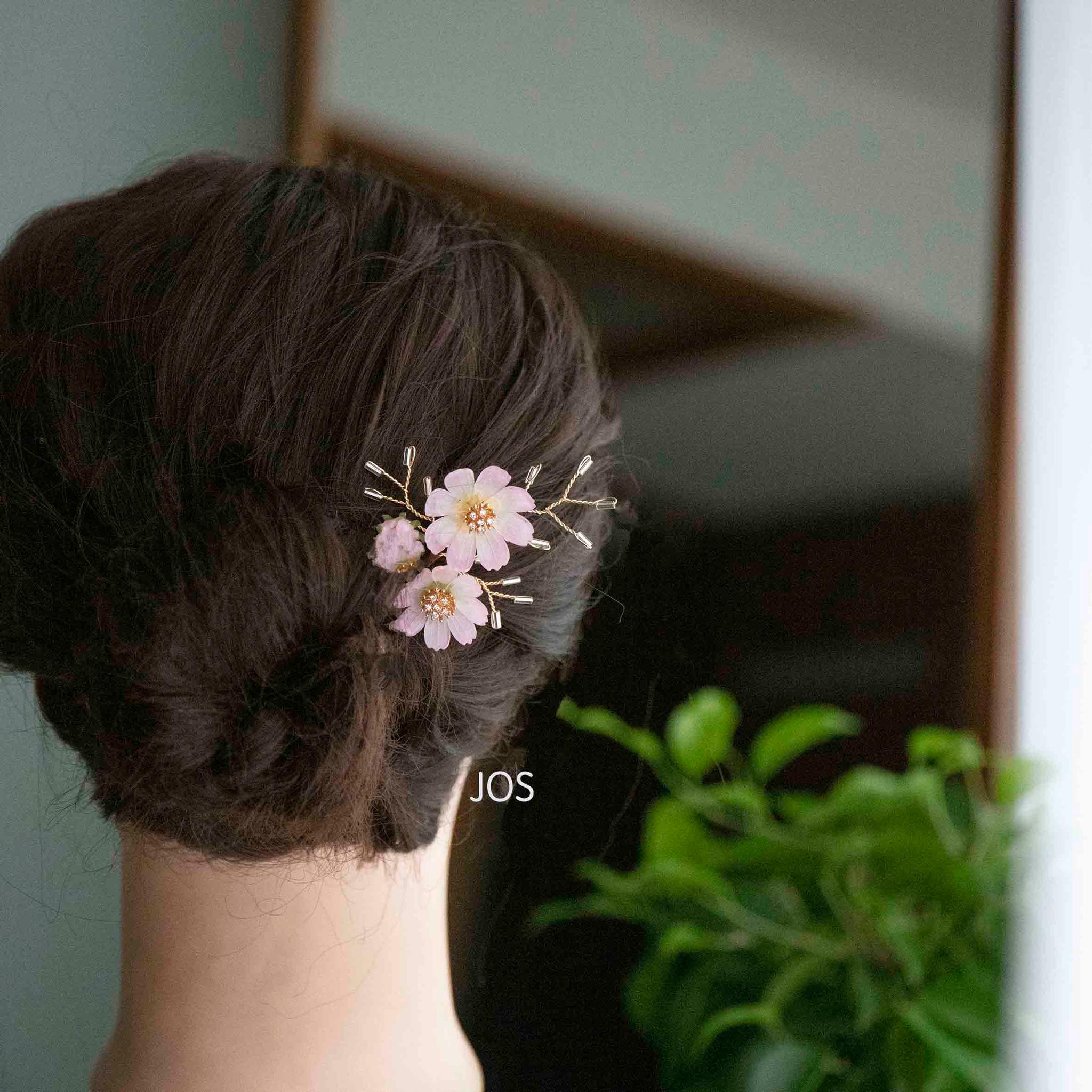 色が選べる 秋桜（コスモス）のかんざし｜U字タイプ ヘアアクセサリー | 8枚目